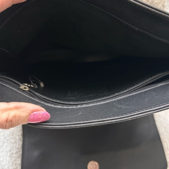 EUC / Coach Black Leather Messenger Bag - Picture 8 of 14